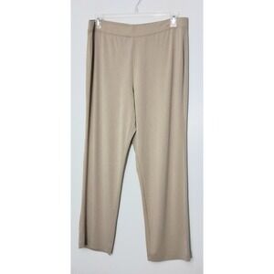 Susan Graver Essentials Womens Size Large Petite Beige Pullon Pockets Pre-owned
